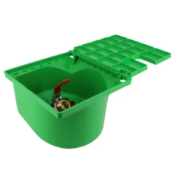 Bouche D'arrosage à Robinet 1/4 De Tour Nicoll Pour Point D'eau Enterré - 200 Mm X 140 Mm - PVC - Vert