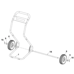 Axe Roues Dévidoir 2 Roues Edia Diamètre 20 Mm Longueur 710 Mm Acier -Magasin D'Outils De Jardinage devidoir axe de roue