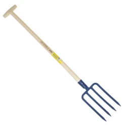 Magasin D'Outils De Jardinage 7 Fourche à Bêcher à Douille - 4 Dents Triangulaires 29 Cm - Perrin - Emmanché Béquille 80 Cm