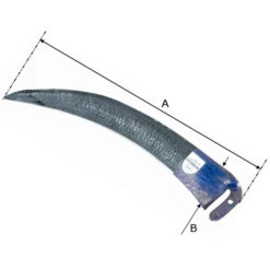 Lame Acier Forgée Demi-large Faux Désherbage Perrin 60 Cm Sans Manche