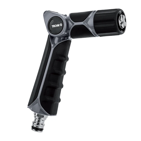Pistolet Arrosage Jet Droit Réglable On-Off Connecteur Métal Tri-matière 1 Pistolet Arrosage Jet Droit Réglable On-Off Connecteur Métal Tri-matière