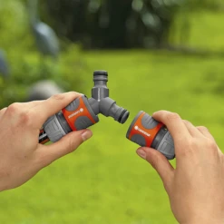 Raccord Automatique Dérivation Y Plastique 3 Tuyaux Arrosage Gardena -Magasin D'Outils De Jardinage raccord automatique derivation y 3tuyaux arrosage plastique resistant gardena 2