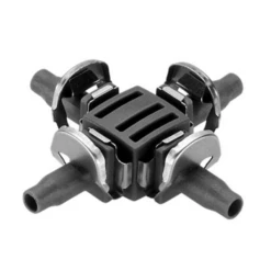 Raccord Dérivation Croix Tuyau Arrosage Goutte à Goutte 4,6mm Gardena 10