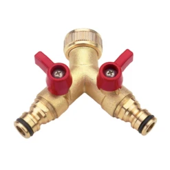 Raccord Automatique Sélecteur 2 Directions Vannes Arrêt Robinet Laiton