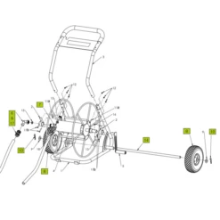 Axe Roues Dévidoir 2 Roues Edia Diamètre 20 Mm Longueur 710 Mm Acier -Magasin D'Outils De Jardinage vue eclatee 14 devidoir 2ro